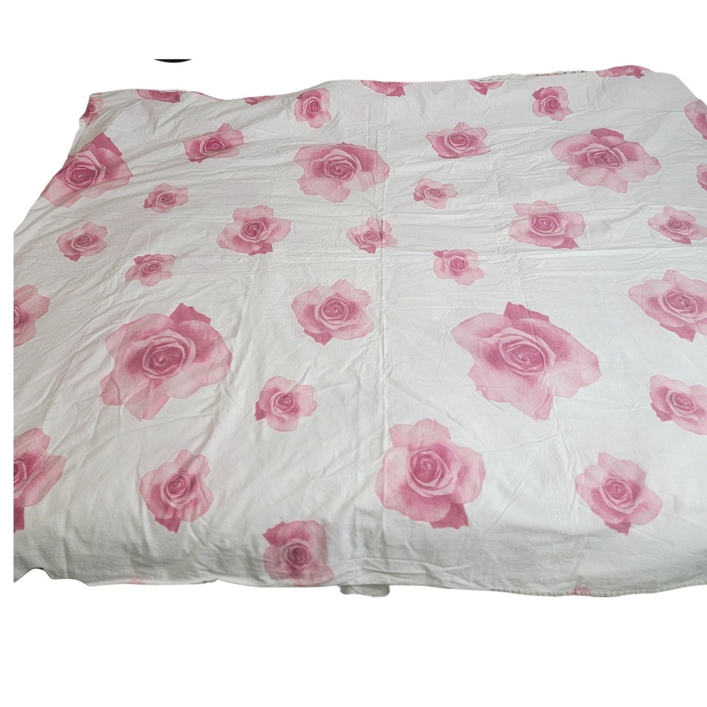 Modum Switzerland 100% Cotton Pink Rose Floral Duvet Cover 59"×75" Europe Single